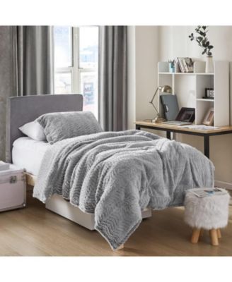 Peak of Cozy - Oversized Comforter Set - Chevron Frosted Espresso , Twin XL