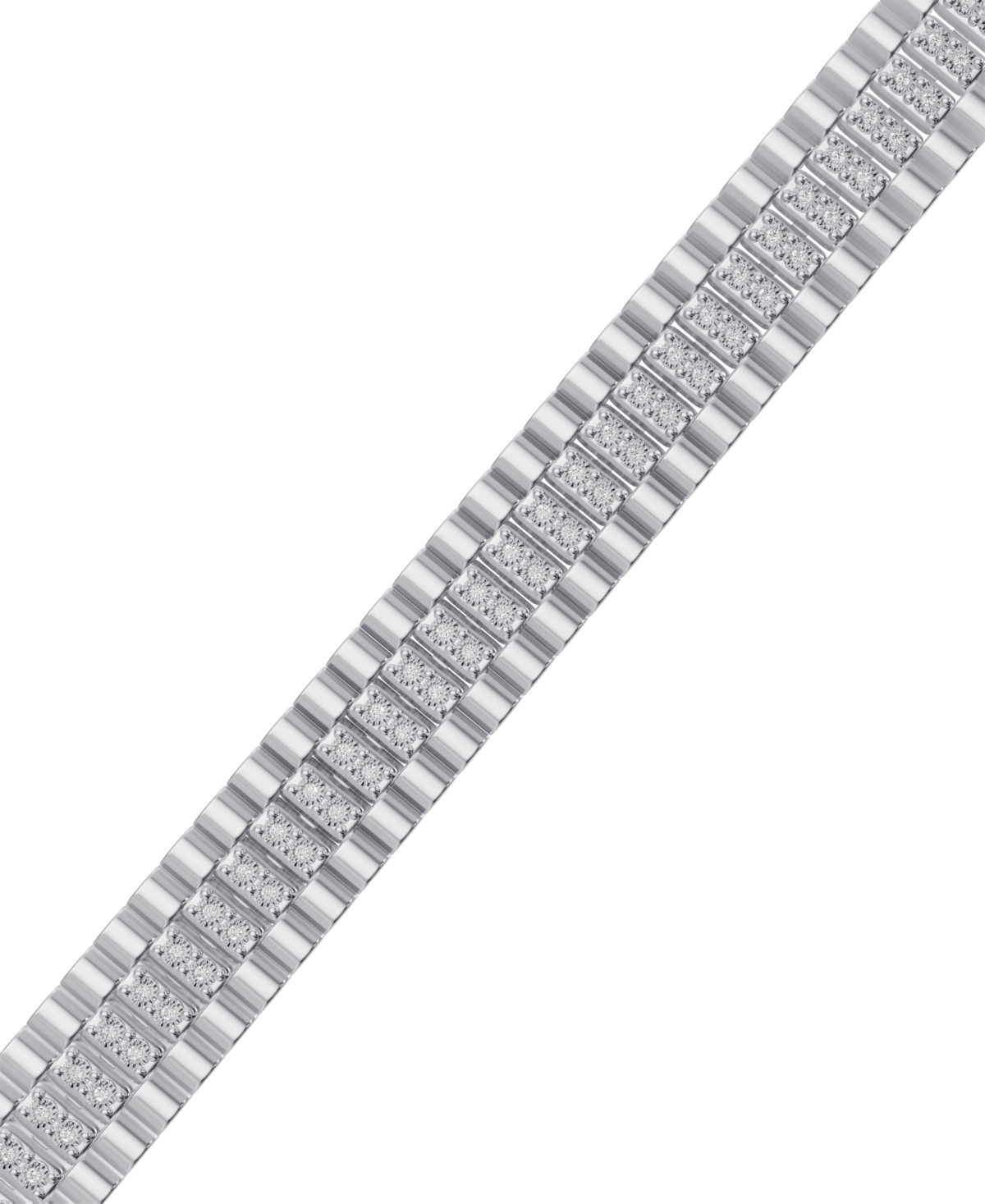MACY'S MEN'S DIAMOND BRACELET (1 CT. T.W.) IN STERLING SILVER 