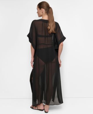 Women's Tie-Front Cover-Up Kaftan