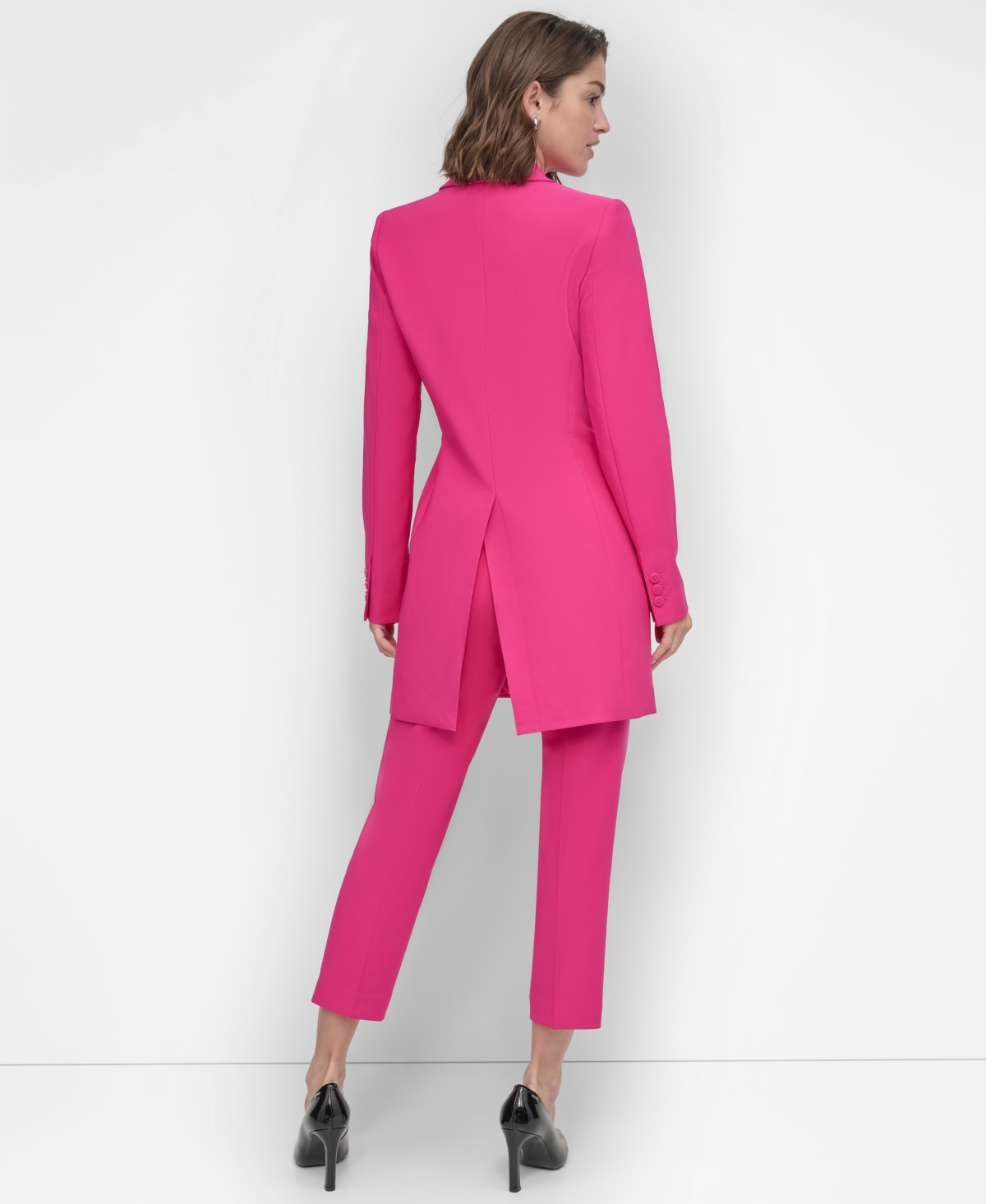 Dkny Women's One-Button Long Blazer