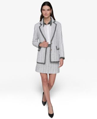 Women's Two-Tone Tweed Blazer