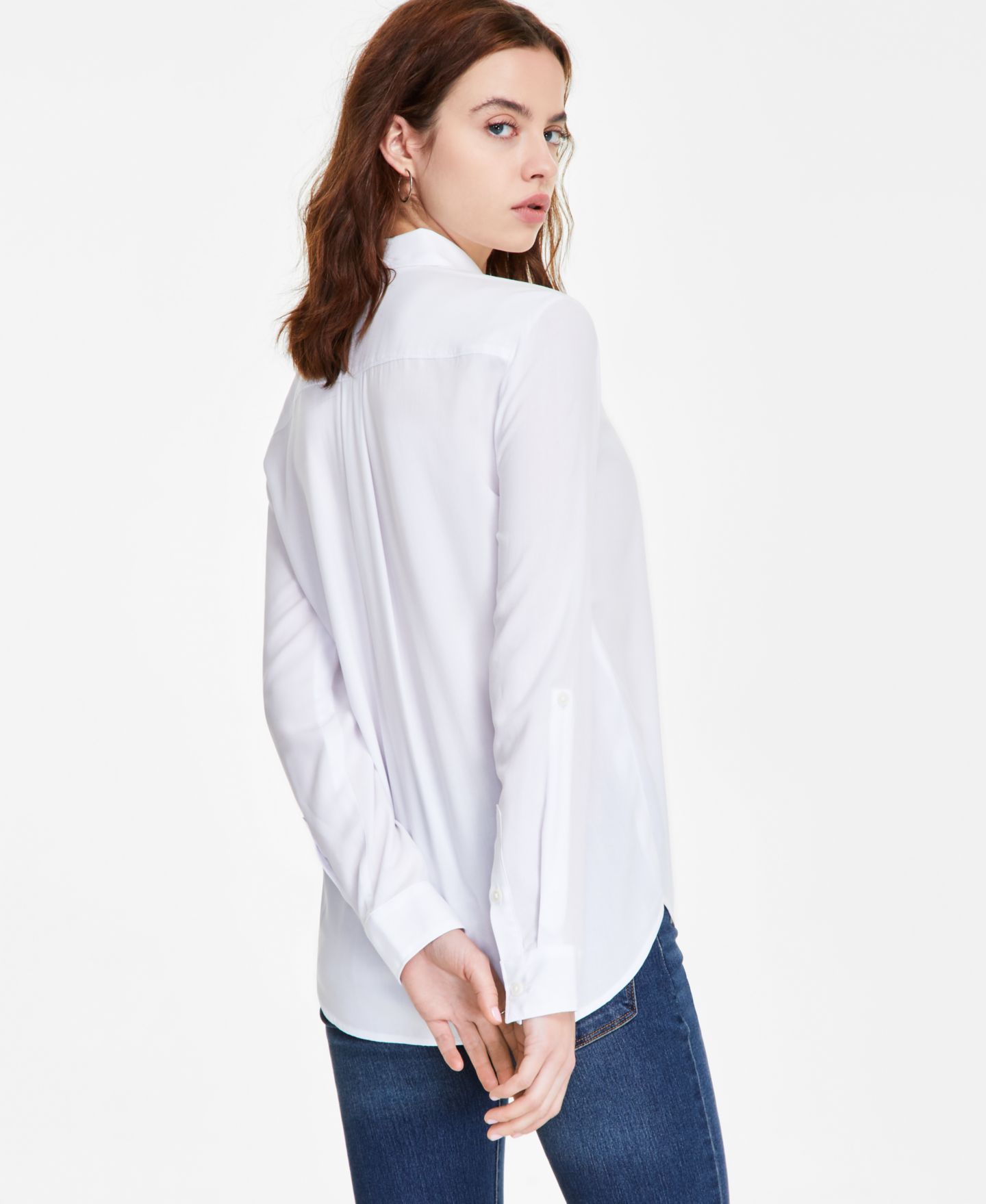 Женская рубашка Levi's Darlene Collared Button-Front, цвет: Яркий белый — фото 3
