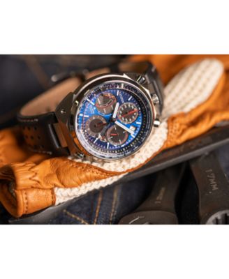 Eco-Drive Men's Chronograph Promaster Limited Edition Tsuno Racer Black Leather Strap Watch 43mm