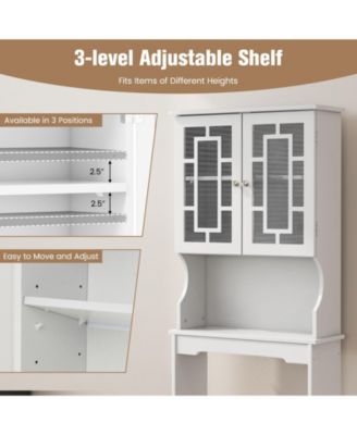 Bathroom Spacesaver Over the Toilet Door Storage Cabinet