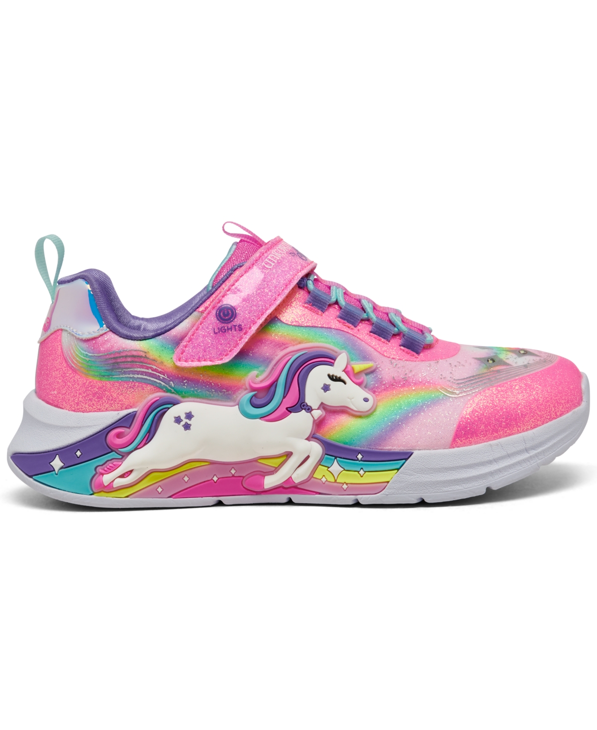 Skechers Unicorn Chaser Light-up Sneakers In Multi