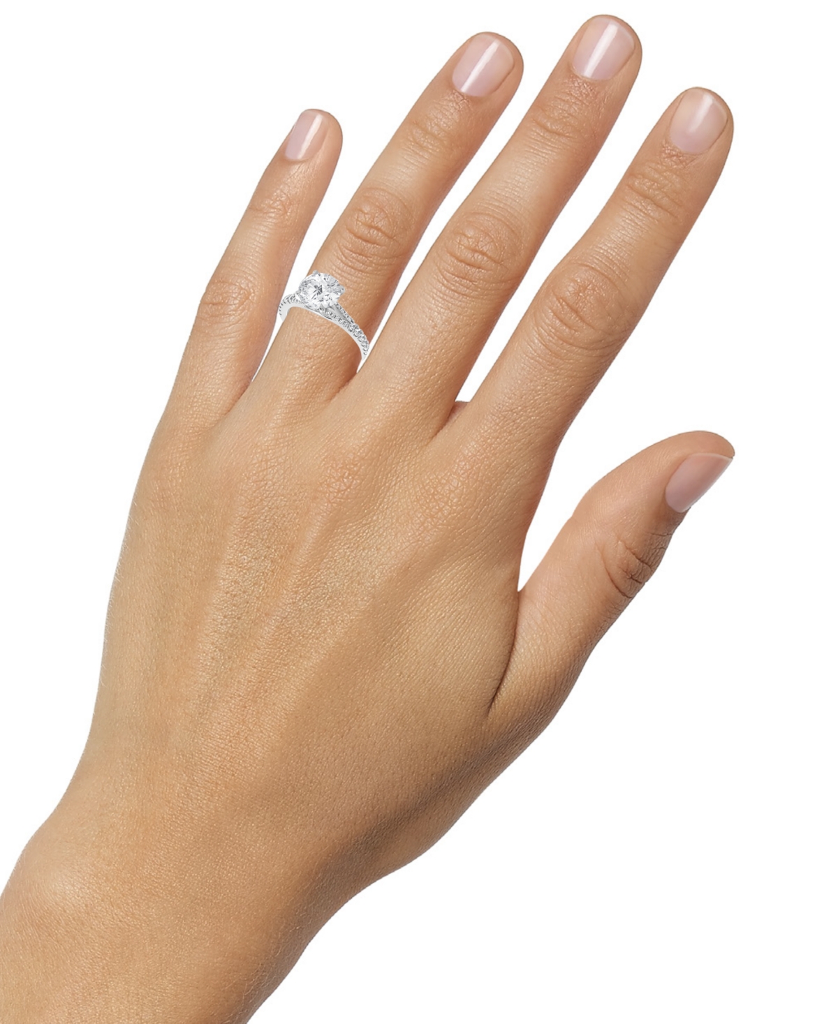 Badgley Mischka Igi Certified Lab Grown Diamond Engagement Ring (3 Ct. T.w.) In 14k White, Yellow Or Rose Gold In White Gold