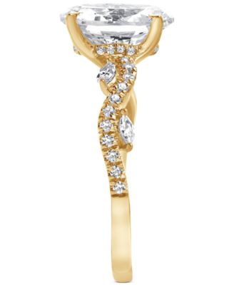 IGI Certified Lab Grown Diamond Oval Engagement Ring (3-1/5 ct. t.w.) in 14k Yellow, White or Rose Gold