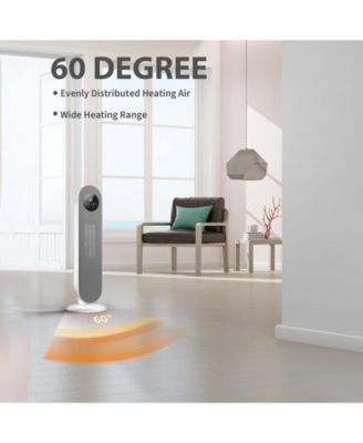 1500W Portable Oscillating Electric Space Heater for Indoor Use with Remote Control