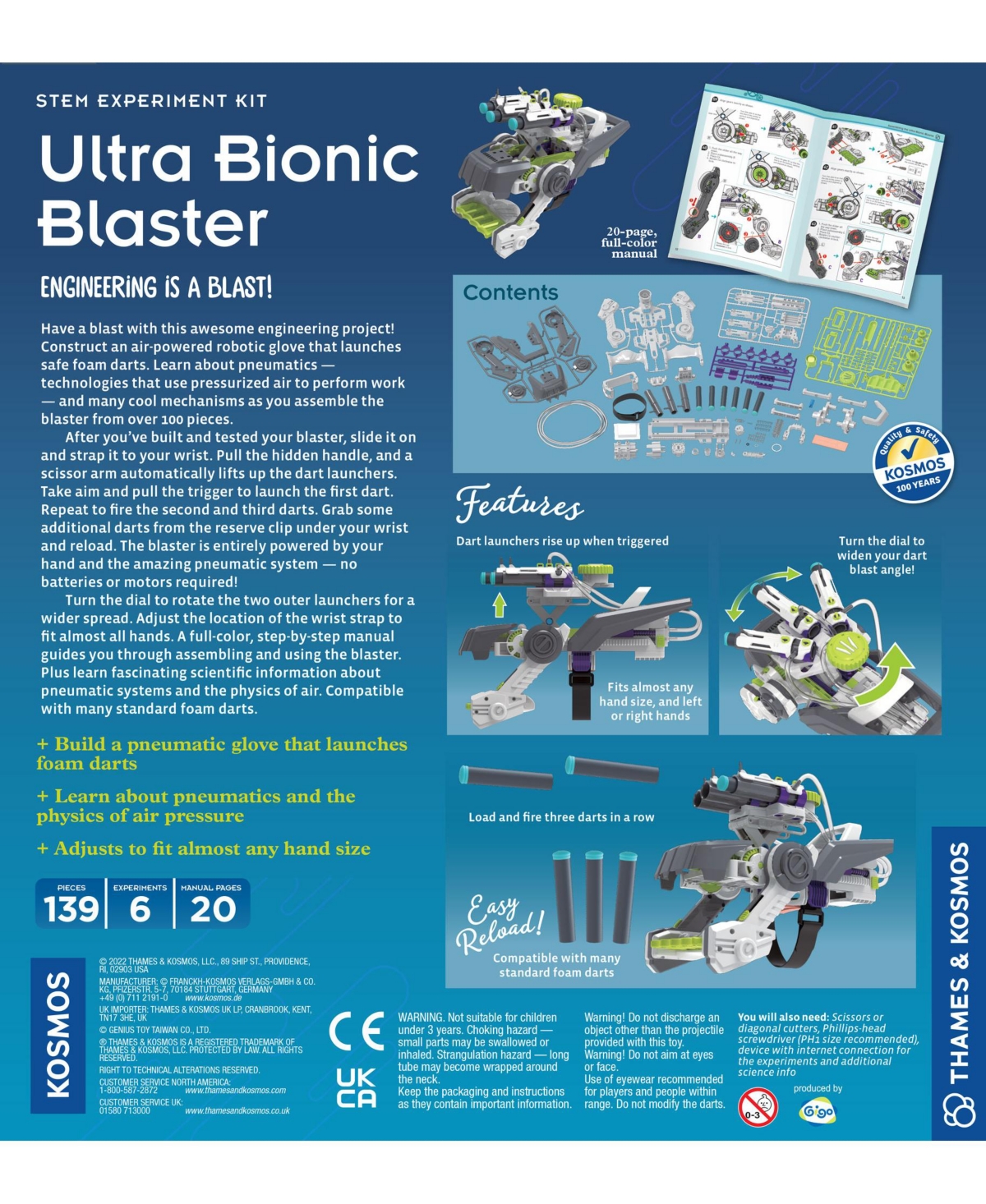 Thames & Kosmos Ultra Bionic Blaster In Multi