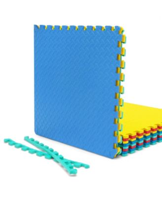 12 Pieces Flooring Mats Interlocking EVA Foam Exercise Mats with Anti-slip Surface