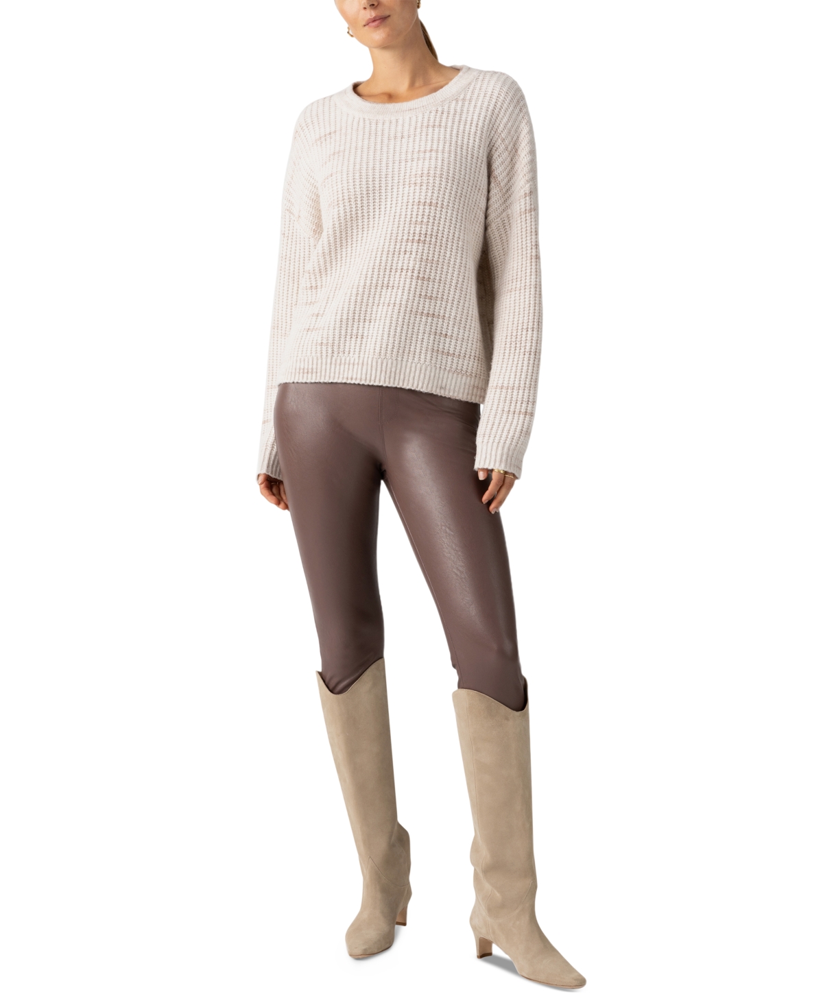 SANCTUARY WOMEN'S V-BACK CUTOUT SWEATER 