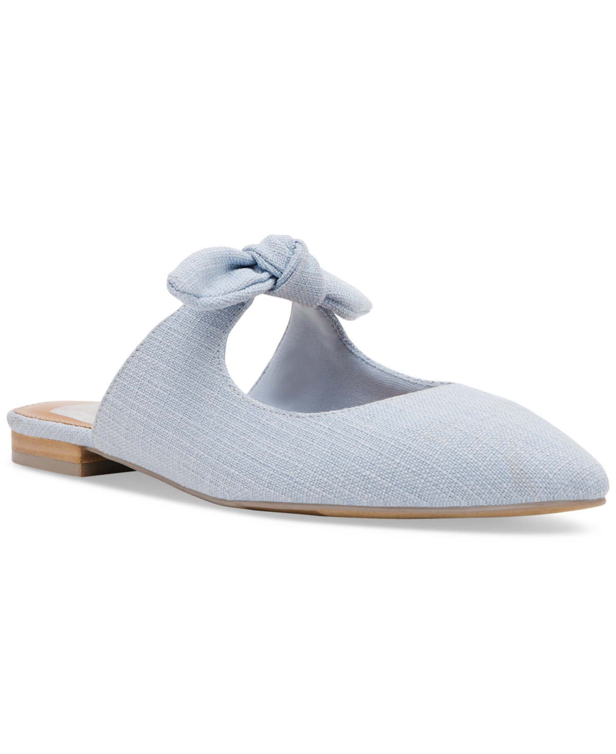 Dv Dolce Vita Women's Christian Bow Knot Mule Slide Flats In Blue Linen