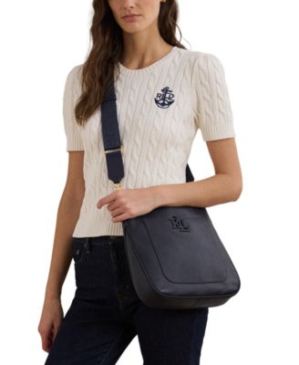 【Lauren Ralph Lauren】Cameryn レザー クロスボディ トート LAUREN RALPH ショルダーバッグ バッグ ペブルド レザー ラージ