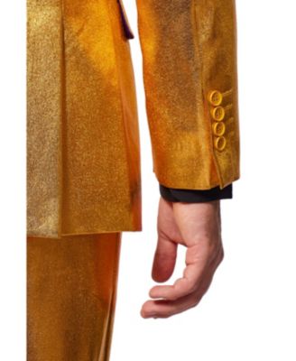 Men's Silver Suit - New Years And Christmas Party Costume - Metallic Shiny Silver - Includes Blazer, Pants and Tie