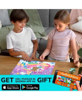 4 x 30 Pieces Jigsaw Puzzles for Toddlers 3-5 - Dinosaur, Animals, Meadow Girls