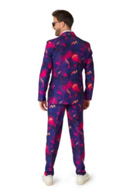 Men's Suit - NYE Fireworks Outfit Slim Fit - Black - Yellow