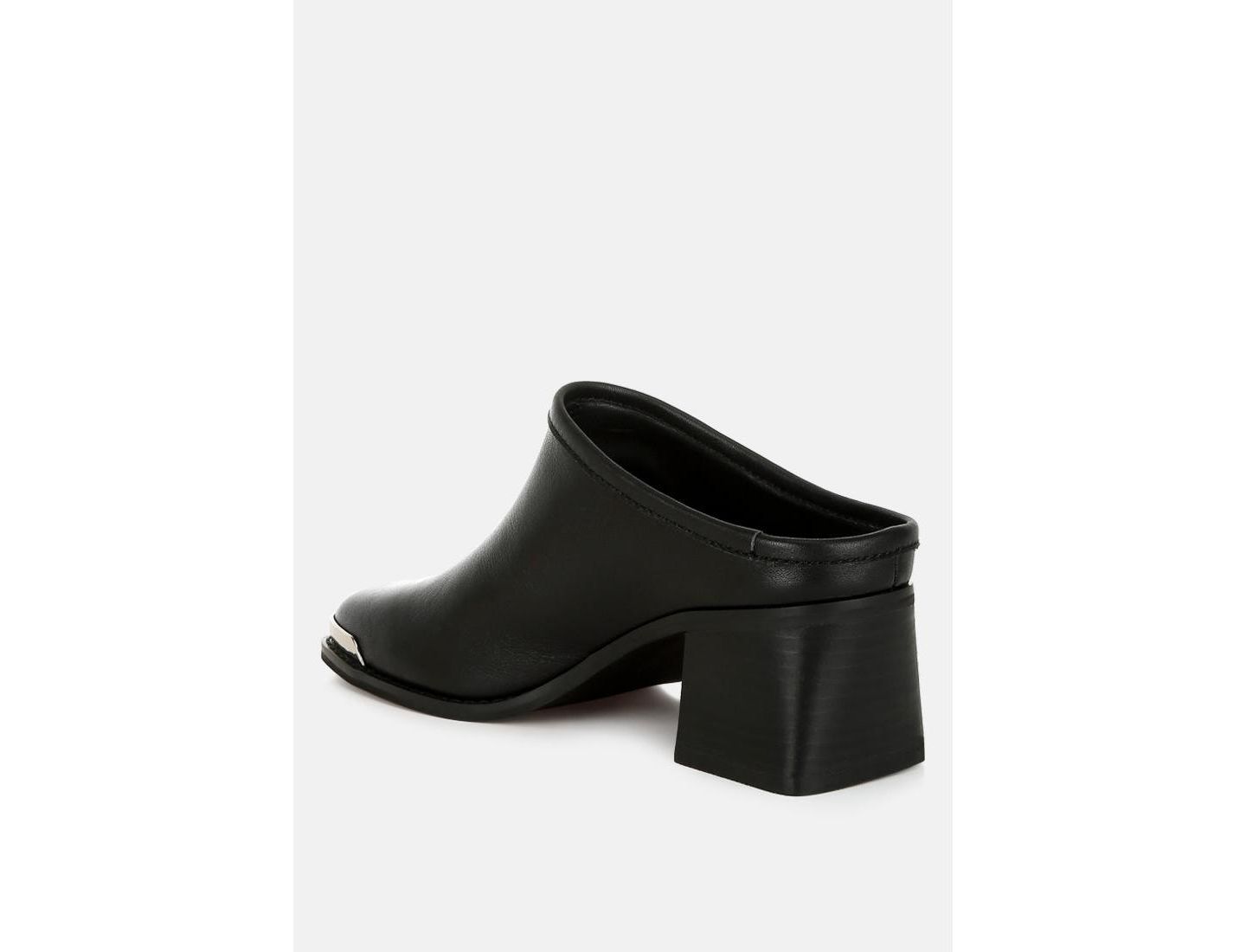 Женские сабо Rag & Co Bottani Genuine Leather Slip-On, цвет: Чёрный — фото 3