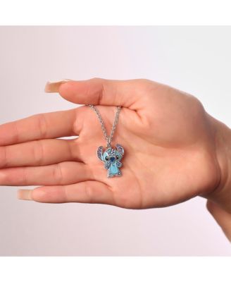 Lilo & Stitch Pave Crystal Pendant Necklace - Cute Character Jewelry