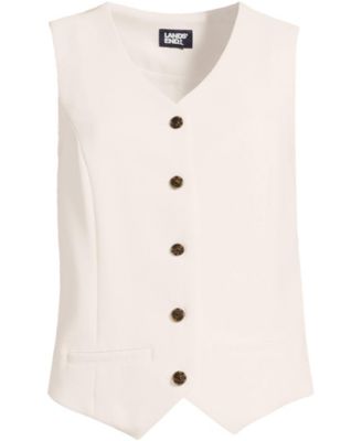 Women's Crepe Button Front Vest