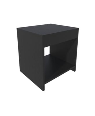 Anegam Nightstand with Open Storage, Black