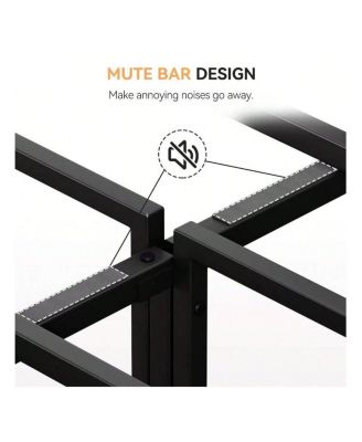 Twin/Full/Queen Platform Bed Frame With Wooden Headboard And Footboard, Sturdy Metal Slat Support, Mattress Base, No Box Spring Required