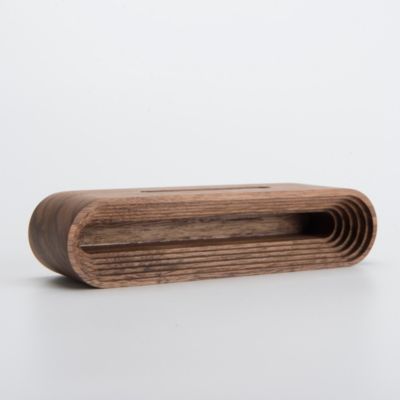 Wood Phone Speaker Base - Solid Walnut
