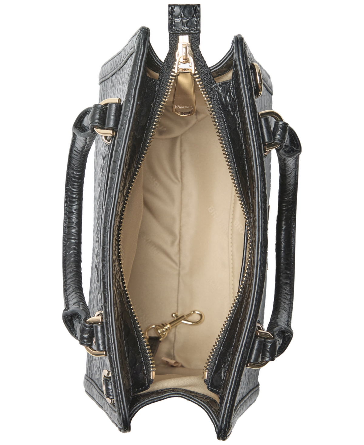 Brahmin CamiHematite Small Leather Satchel - Black