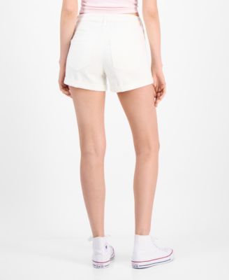 Juniors' 4" High-Rise Curvy Denim Shorts 