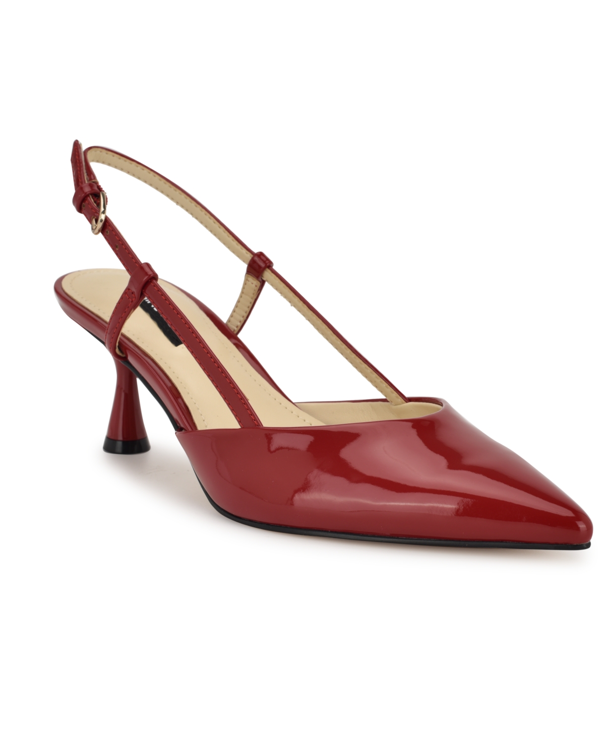 Nine West Women's Rhonda Tapered Heel Slingback Pumps In Red Patent