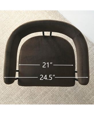 Set of 3 Modern Velvet Counter Stools,Armrest Counter Chairs for Kitchen with 3 Legs Design