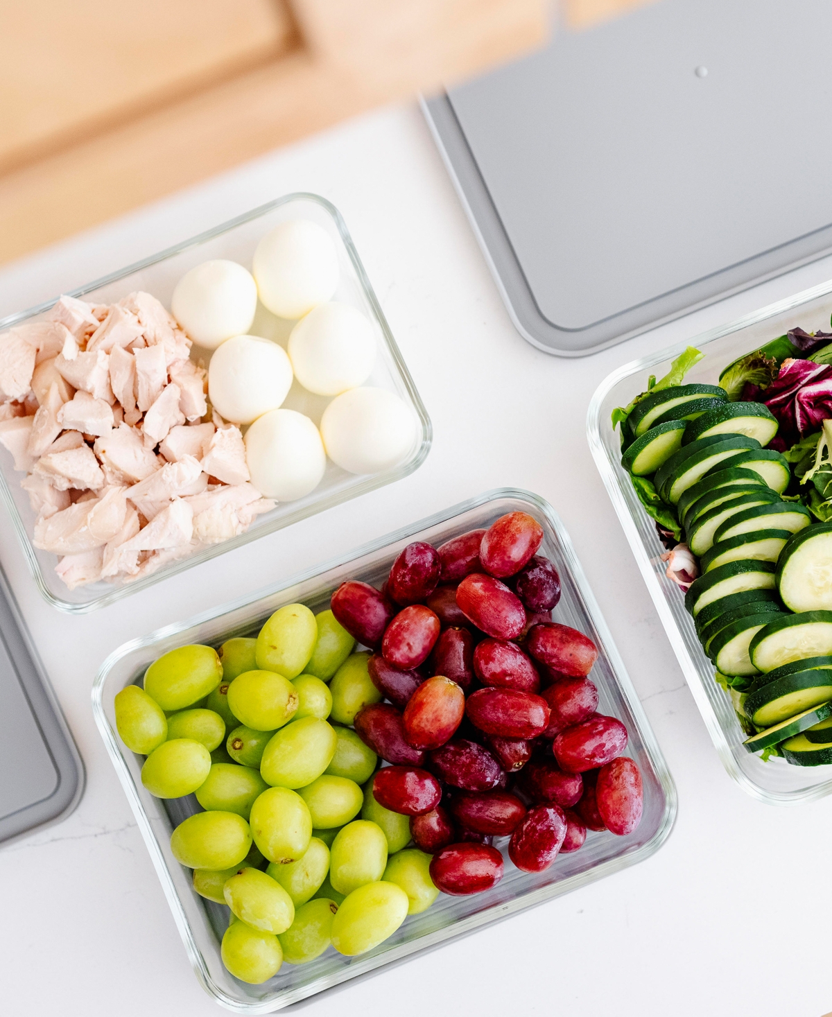 DURA LIVING 6-PIECE RECTANGULAR NESTING FOOD STORAGE AND MEAL PREP CONTAINER SET 