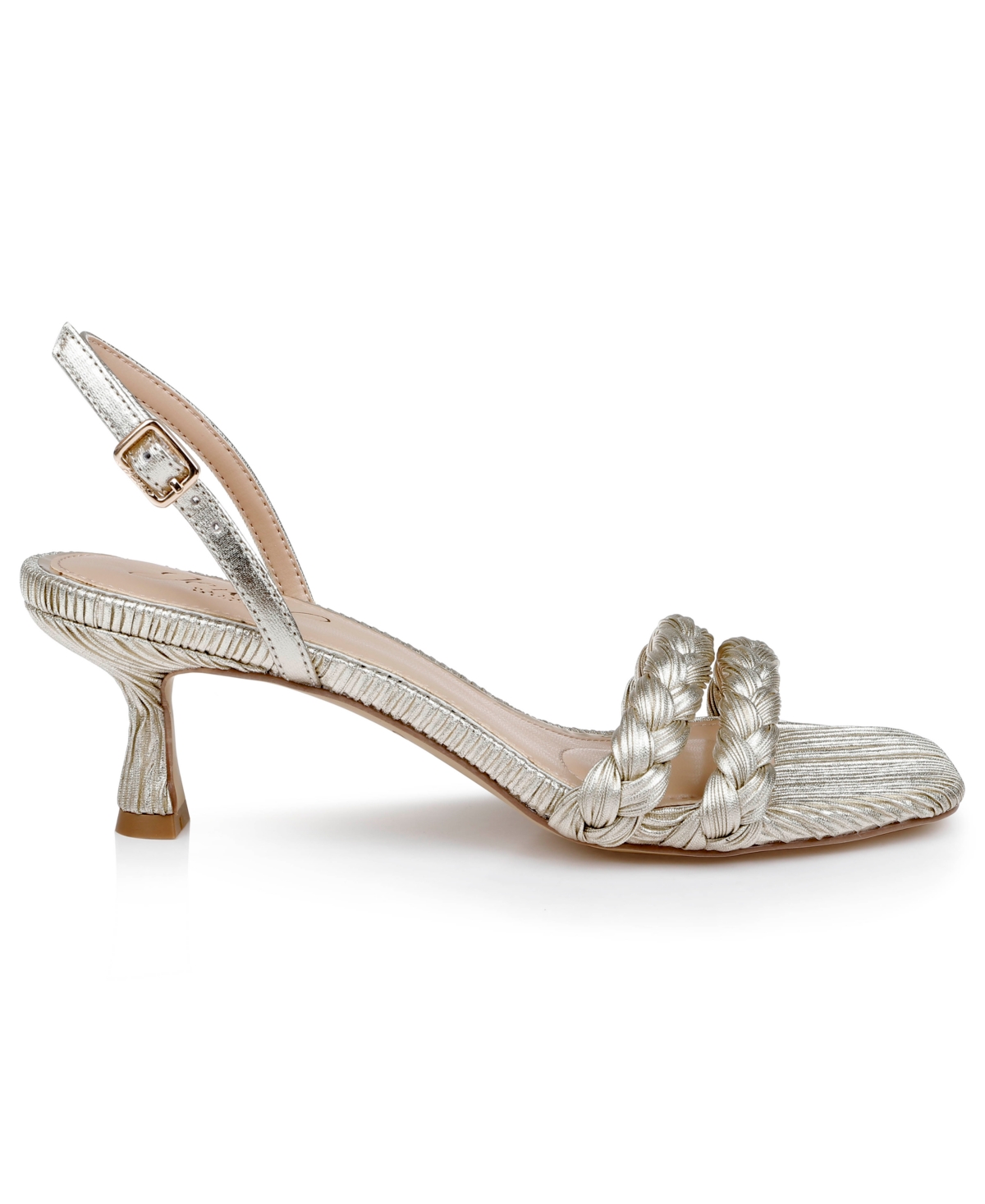 Jewel Badgley Mischka Women's Sharon Square Toe Dress Sandals In Champagne