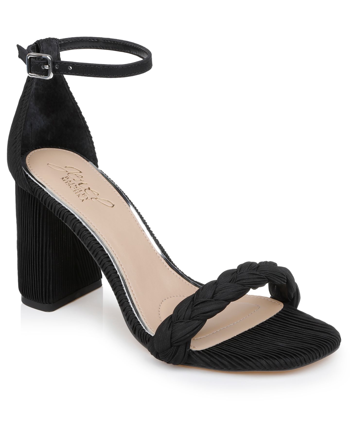 Женские сандалии Jewel Badgley Mischka Shea Round Toe Dress Sandals, цвет: Чёрный — фото 1