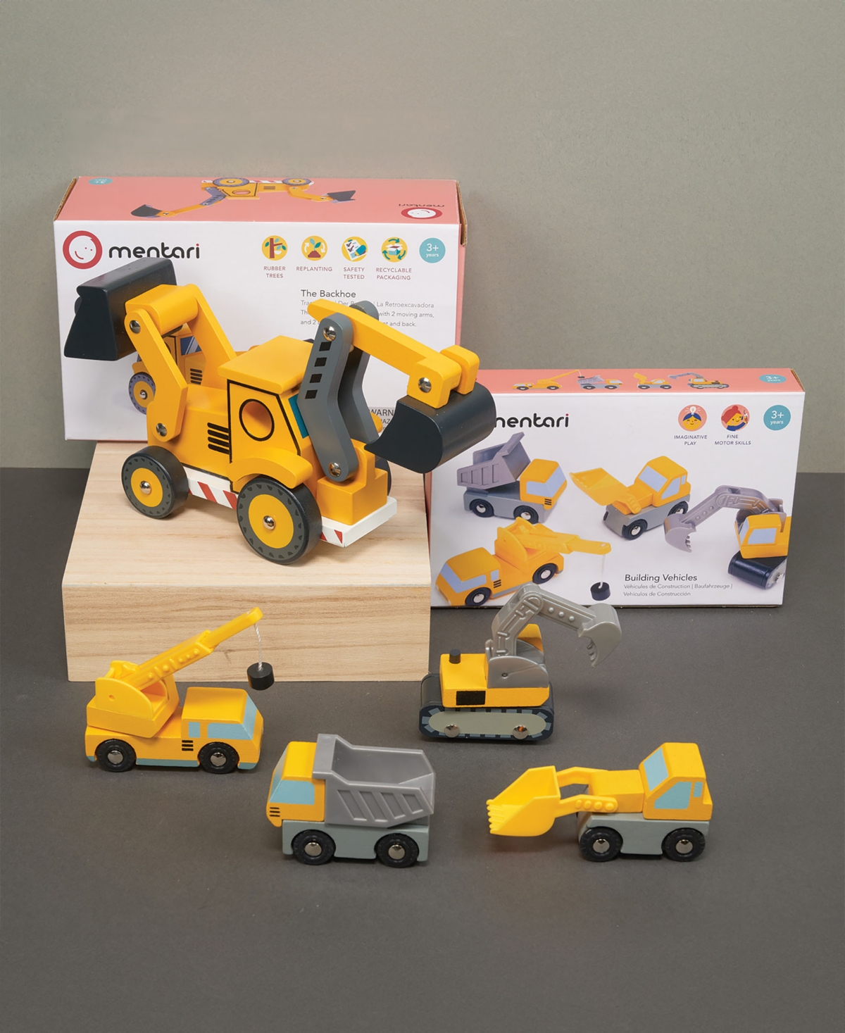 Mentari Toys Construction Vehicles Bundle In Multi
