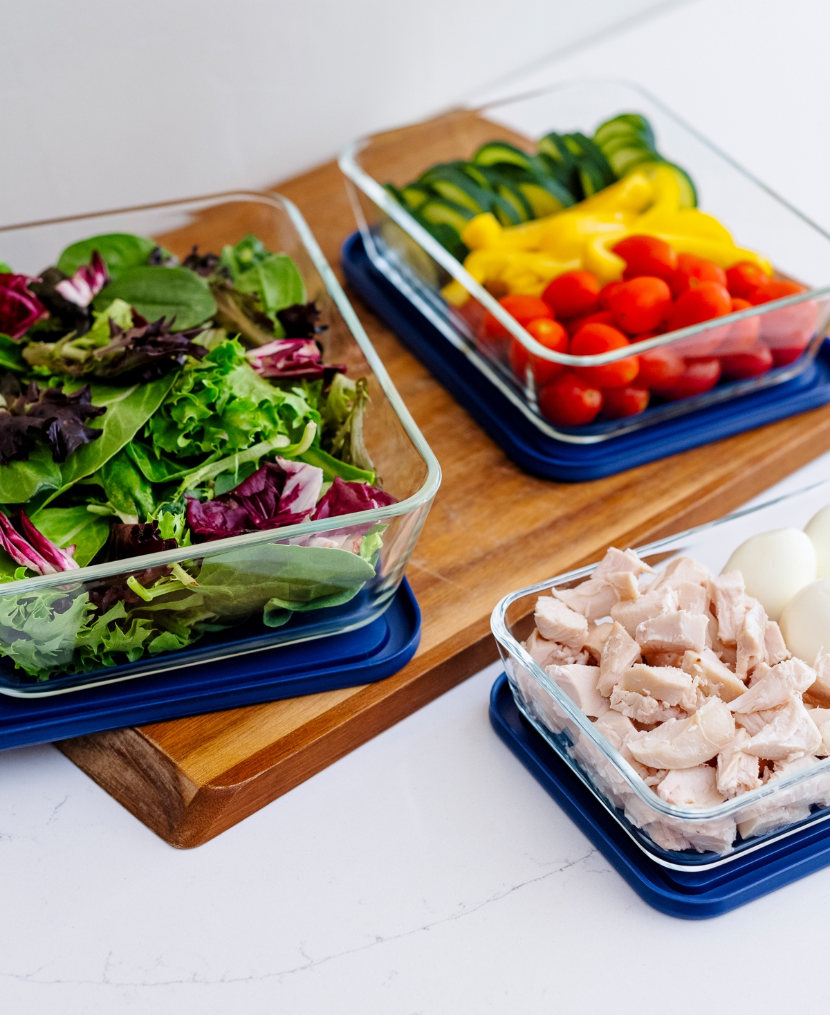 DURA LIVING 12-PIECE RECTANGULAR NESTING FOOD STORAGE AND MEAL PREP CONTAINER SET 