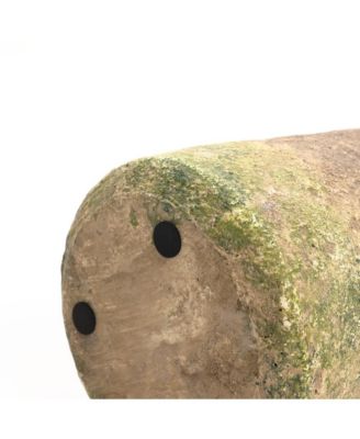 Rustic Ginger Root Brown Cement 11-Inch Tall Indoor and Outdoor Cylinder Vase