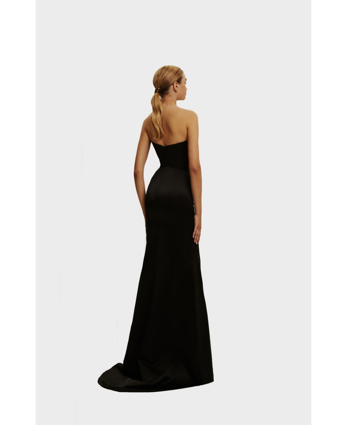 Milla Women'sElegant Strapless Trumpet Evening Gown - Black