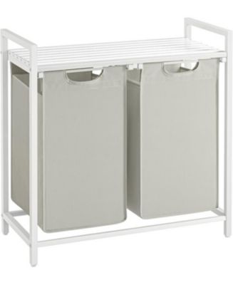SONGMICS HOME Home Laundry Hamper and Sorter, 2 pull-out & removable bags, White - Macy's