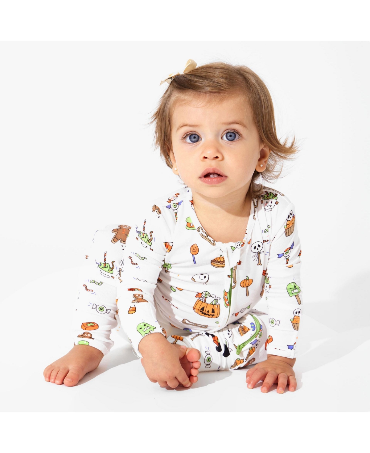 Bellabu Bear Baby Unisex BabyConvertible Footie - Halloween treats