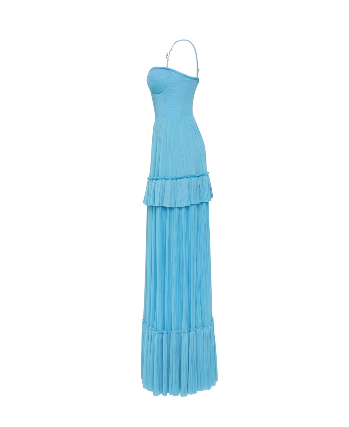 Milla Women's Sky- Spaghetti Strap Pleated Maxi Dress