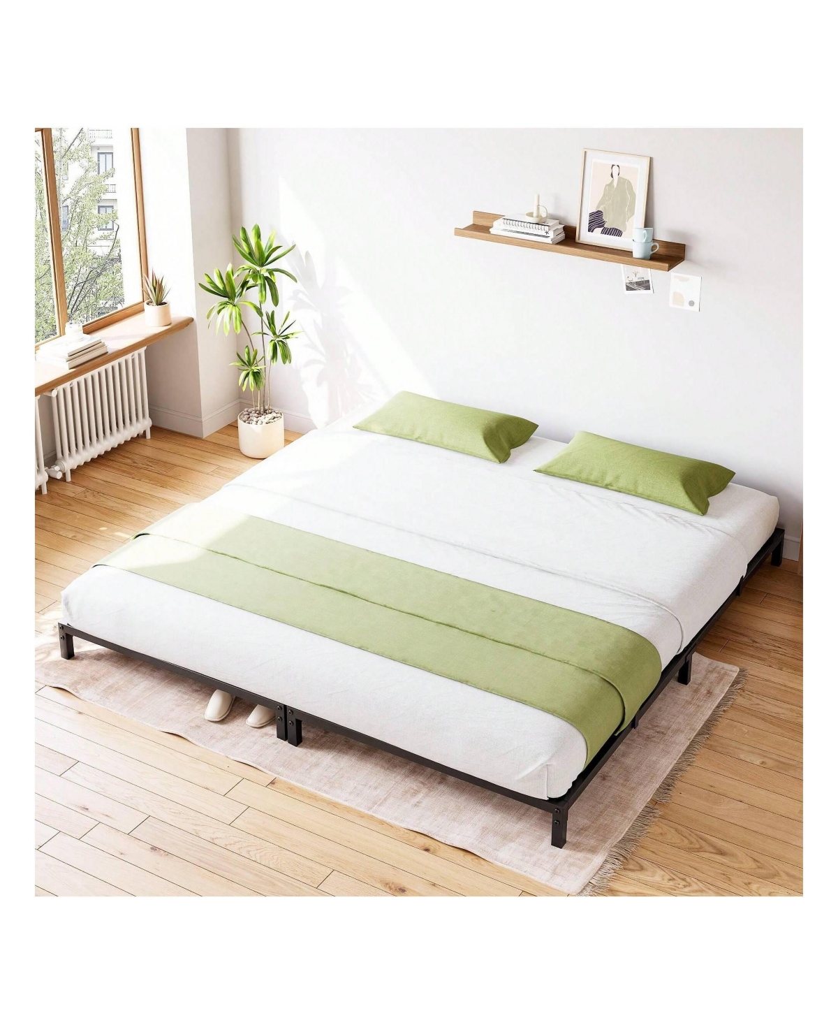 gaomon Inch Bed Frame, No Box Spring Needed, Heavy Duty Metal Platform Bed Frame For Bedroom, Easy Assembly