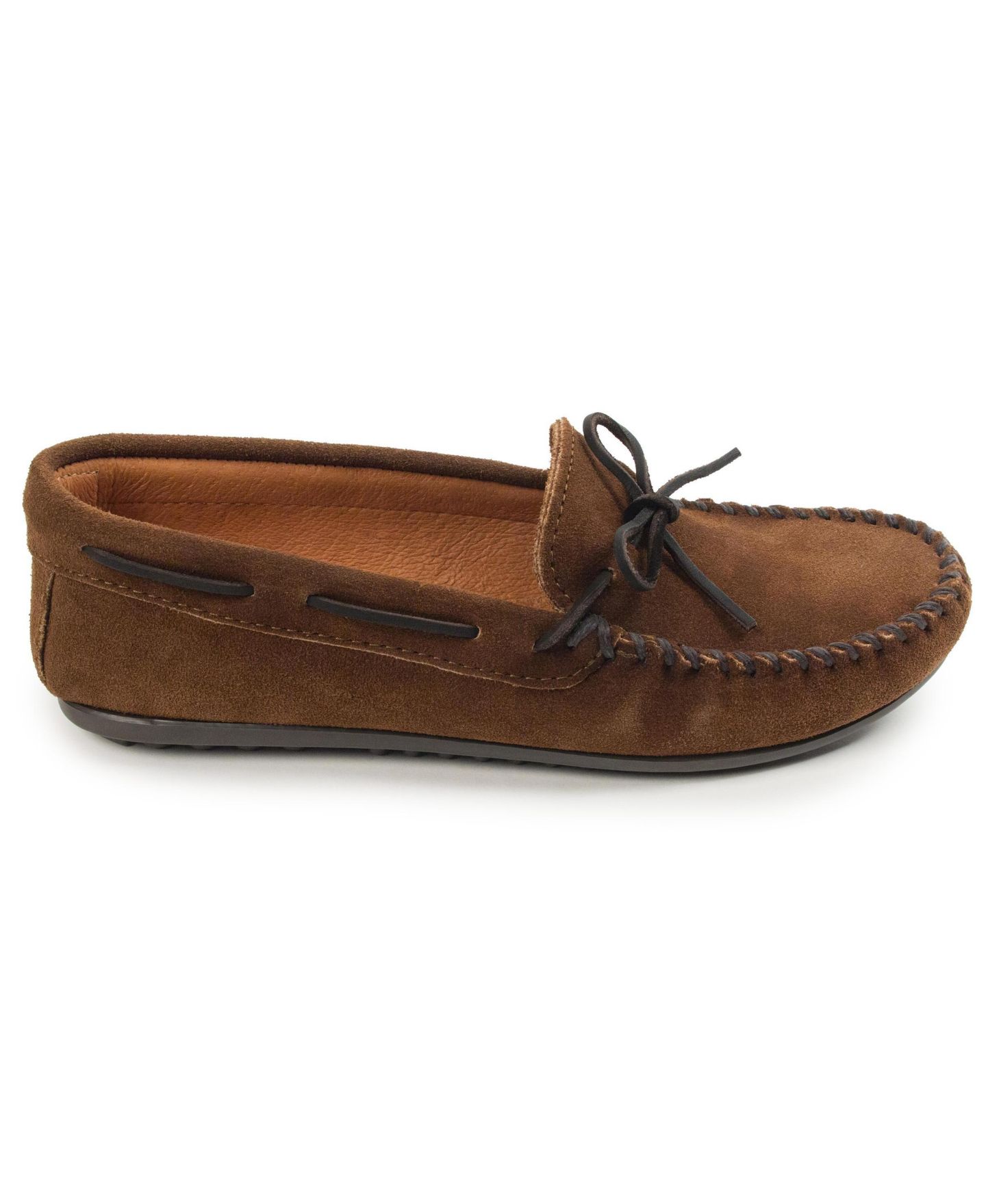 Мужские туфли Minnetonka Suede Classic Moc, цвет: Пыльный коричневый — фото 5