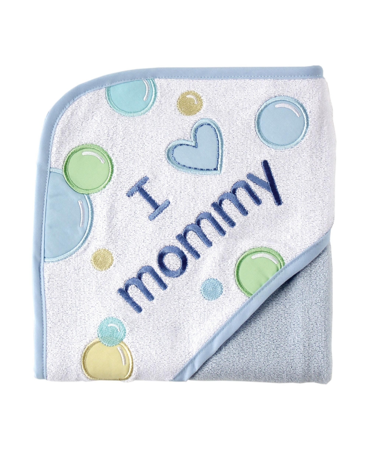 Luvable Friends Boys Hooded Bath Wrap & Coordinating Washcloth