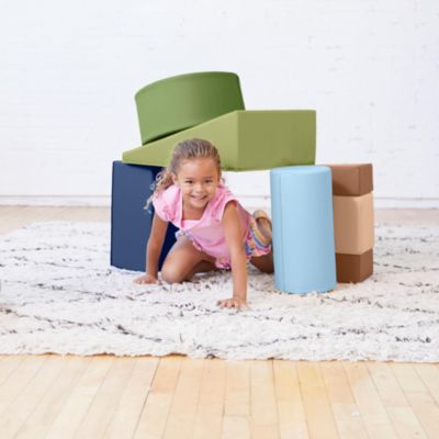 SoftZone Crawl and Climb Playtime Playset, Earthtone, 6-Piece