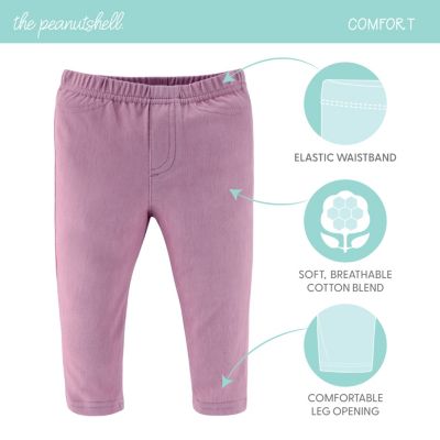 Baby Girls Jeggings, 4-Pack