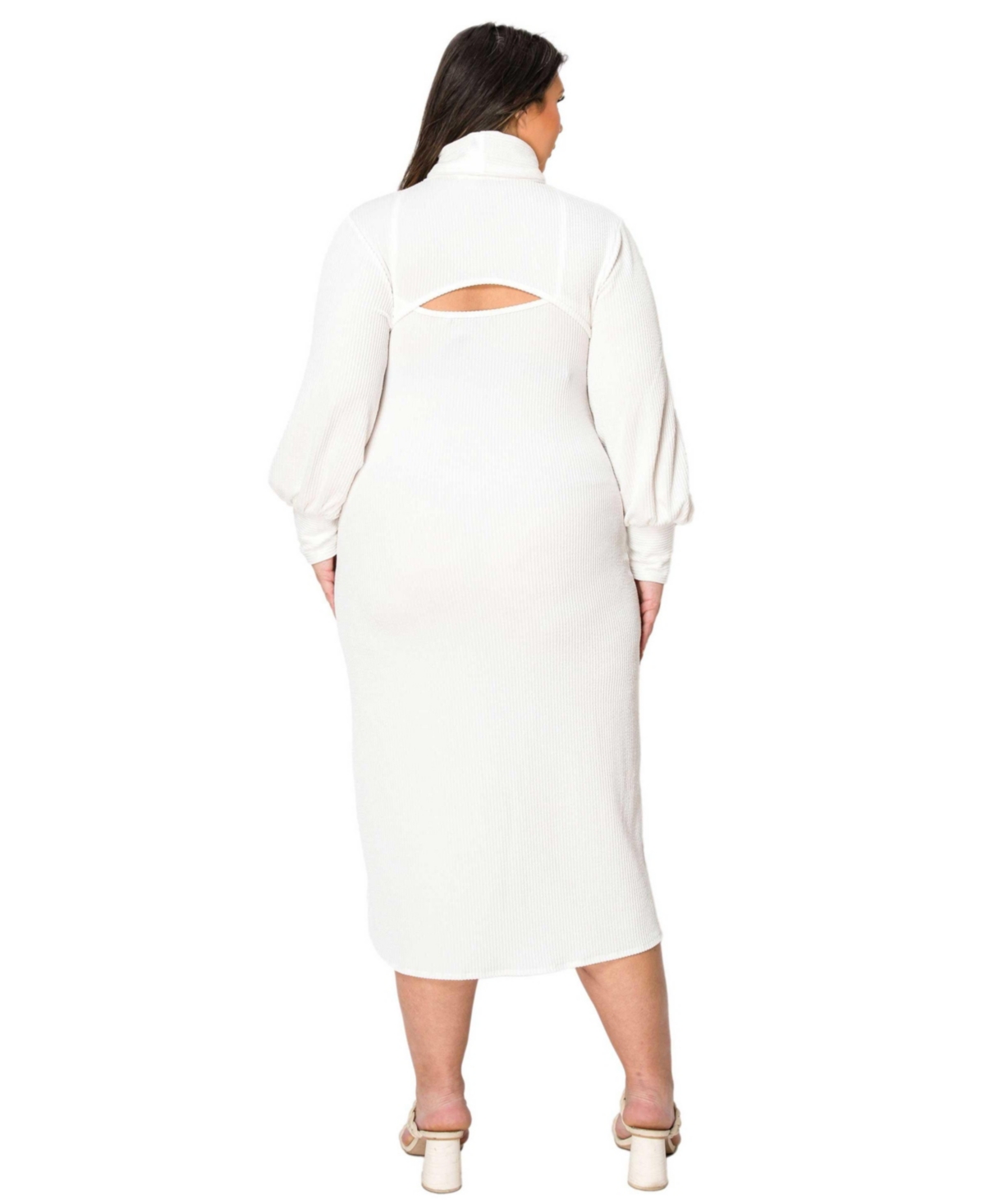 L I V D Plus Size Aster Two Piece Sweater Dress Set