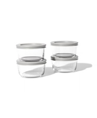 16-Piece 1 Cup Round Food Storage and Meal Prep Container Set