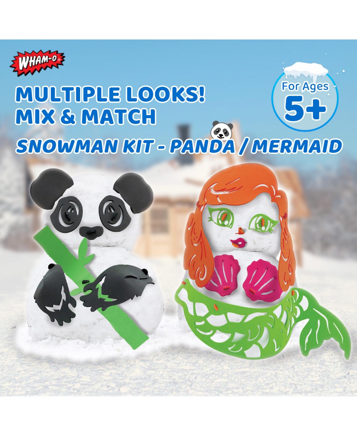 Wham-o Snowman Diy Craft Kit, Creative Snowman Decorating Kit for Kids - Panda / Mermaid - Assorted Pre-pack (See Table 9
