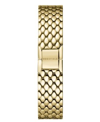 Oval Women's Gold Tone Stainless Steel Bracelet Watch 29mm