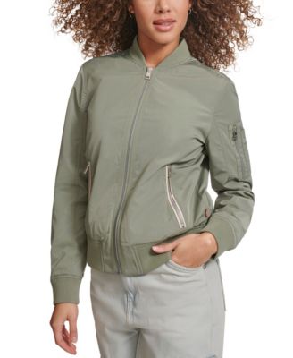 Women's Lightweight Zip-Detail Bomber Jacket